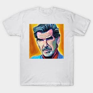 portrait  of Pierce Brosnan T-Shirt